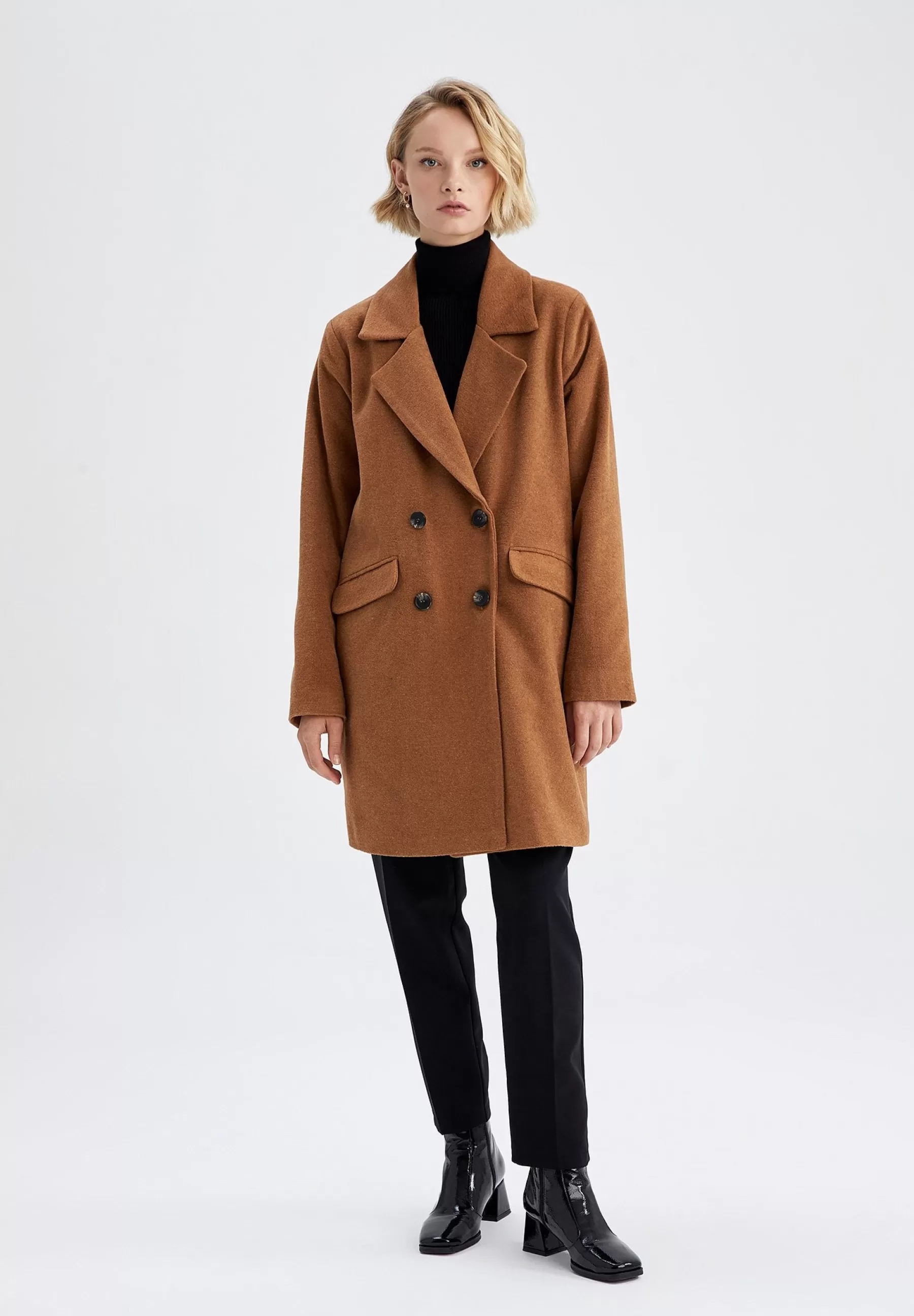 DeFacto Regular Fit Winter - Halflange Jas>Dames Wollen Jassen