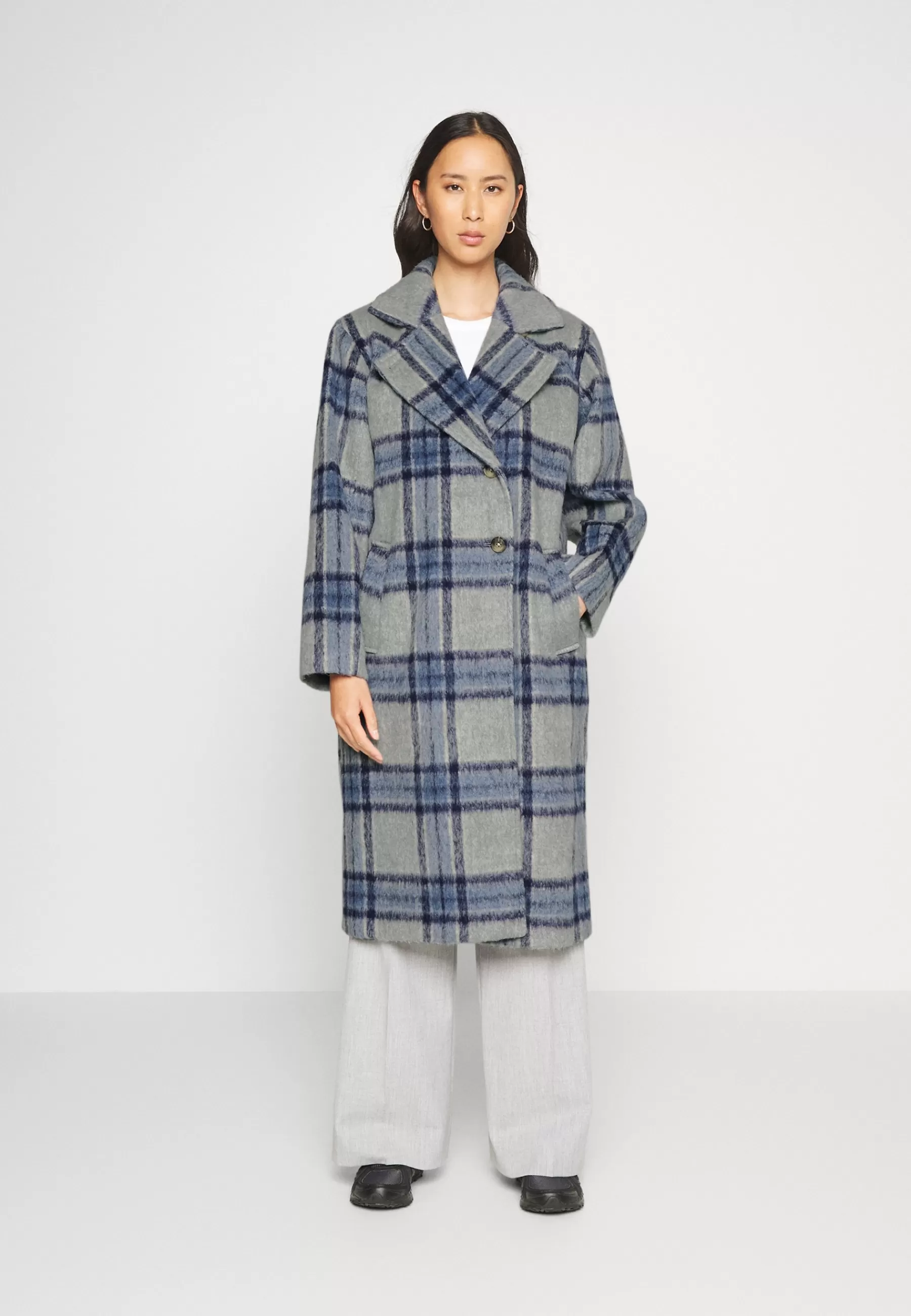 Modström Salliie Check Coat - Mantel>Dames Wollen Jassen