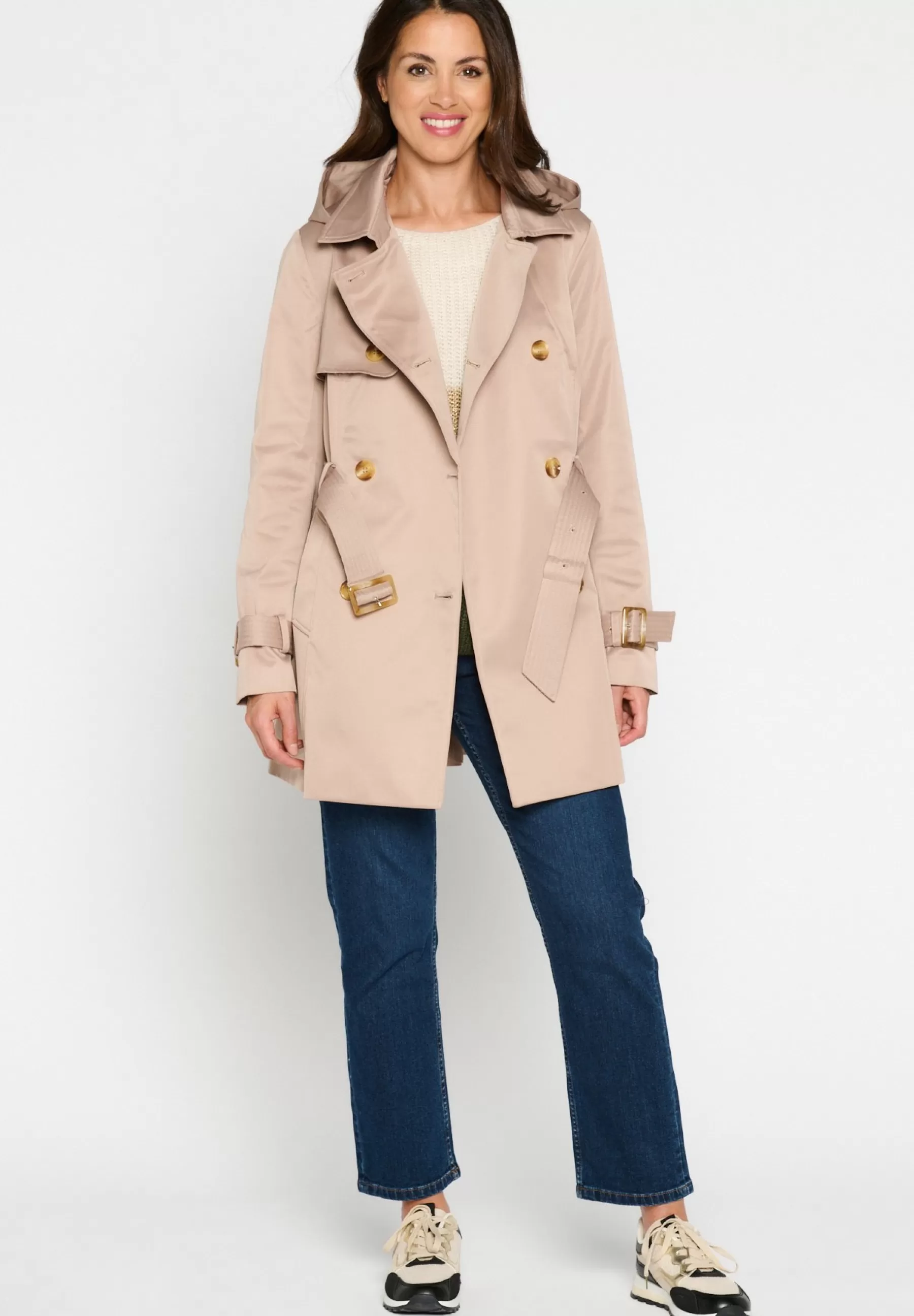 Dames LolaLiza Trenchcoats | Short Hooded - Trenchcoat