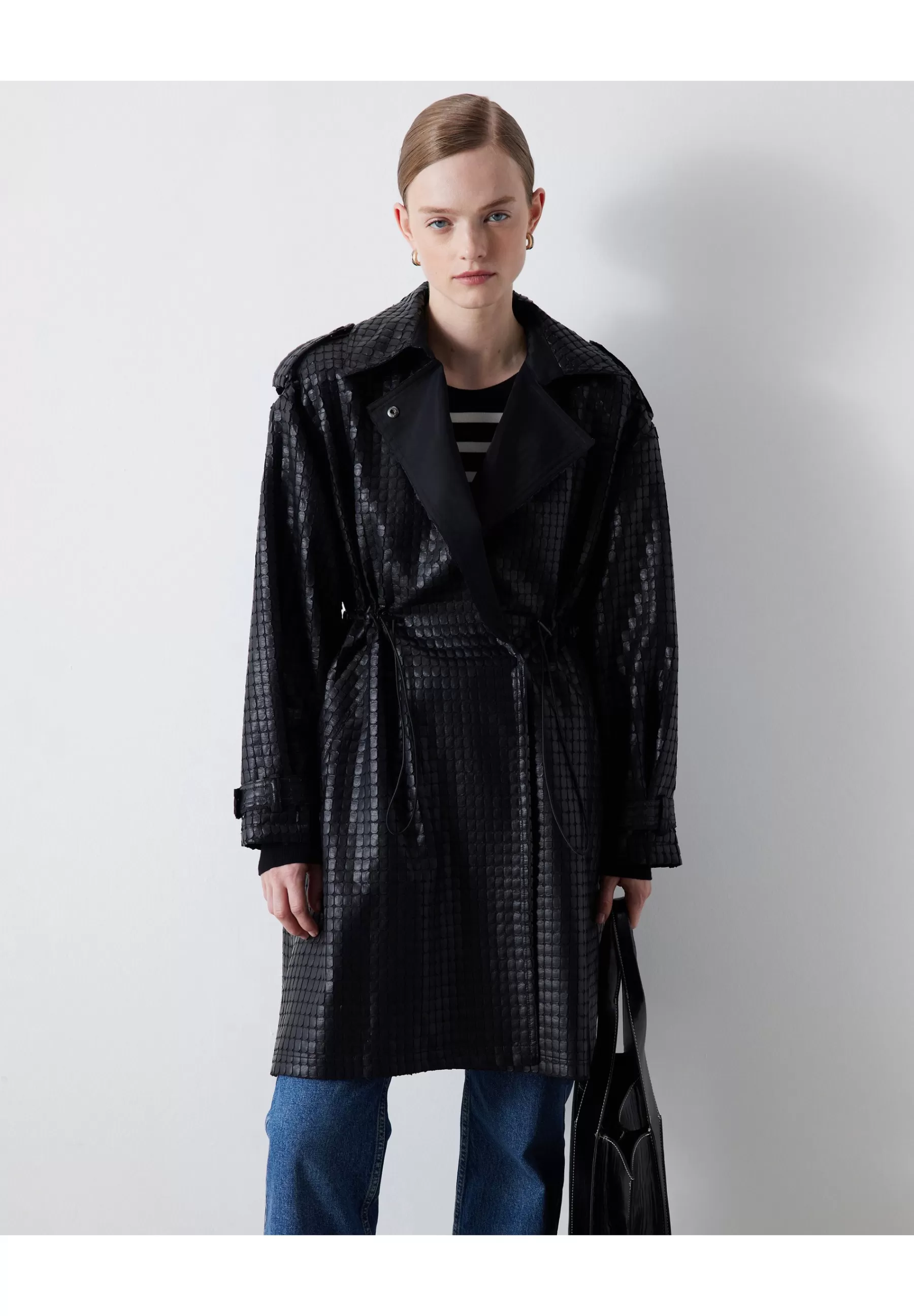 Dames Ipekyol Trenchcoats | Textured Double-Breasted - Trenchcoat