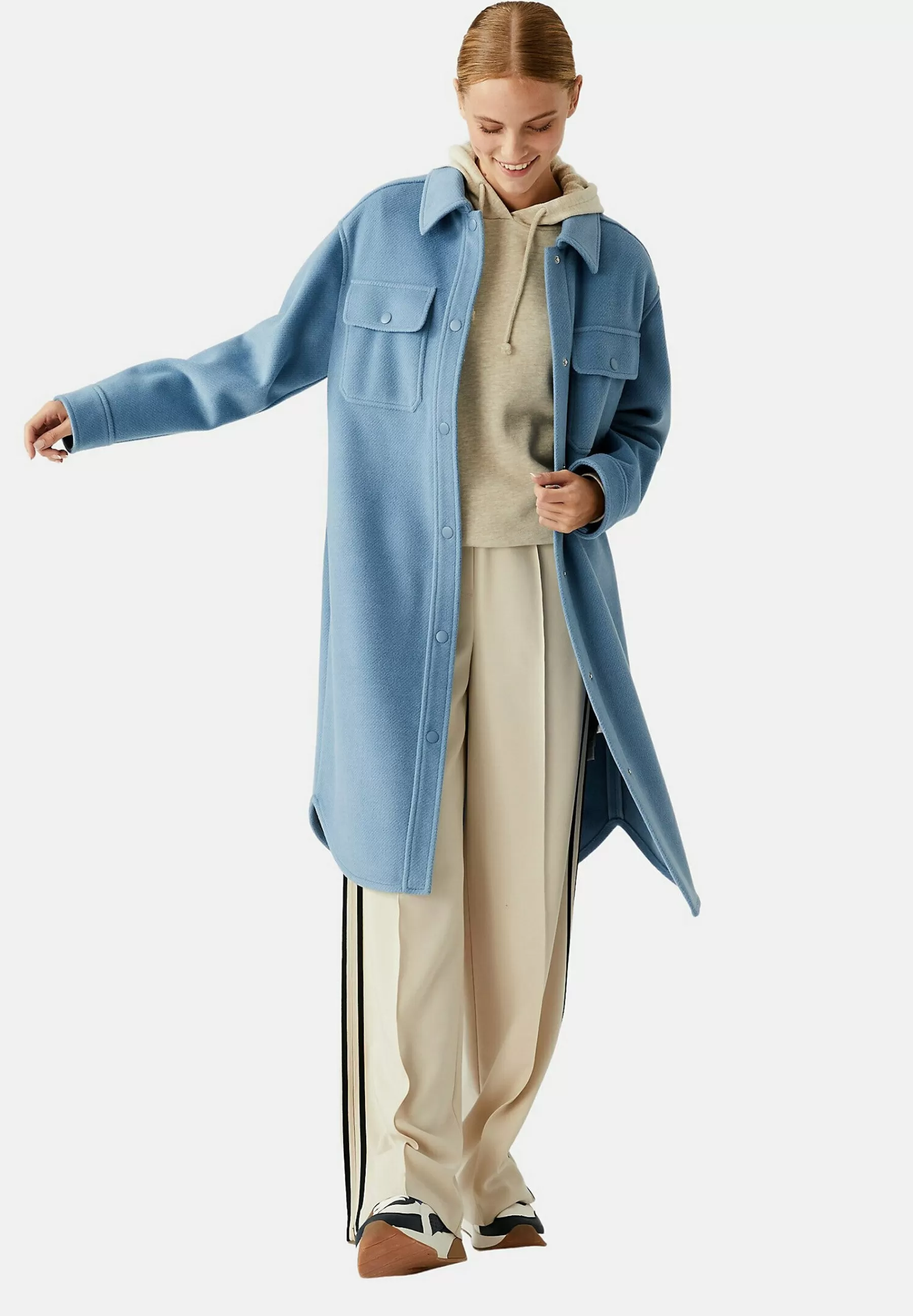 Marks & Spencer Twill Relaxed Collared Longline - Mantel>Dames Wollen Jassen