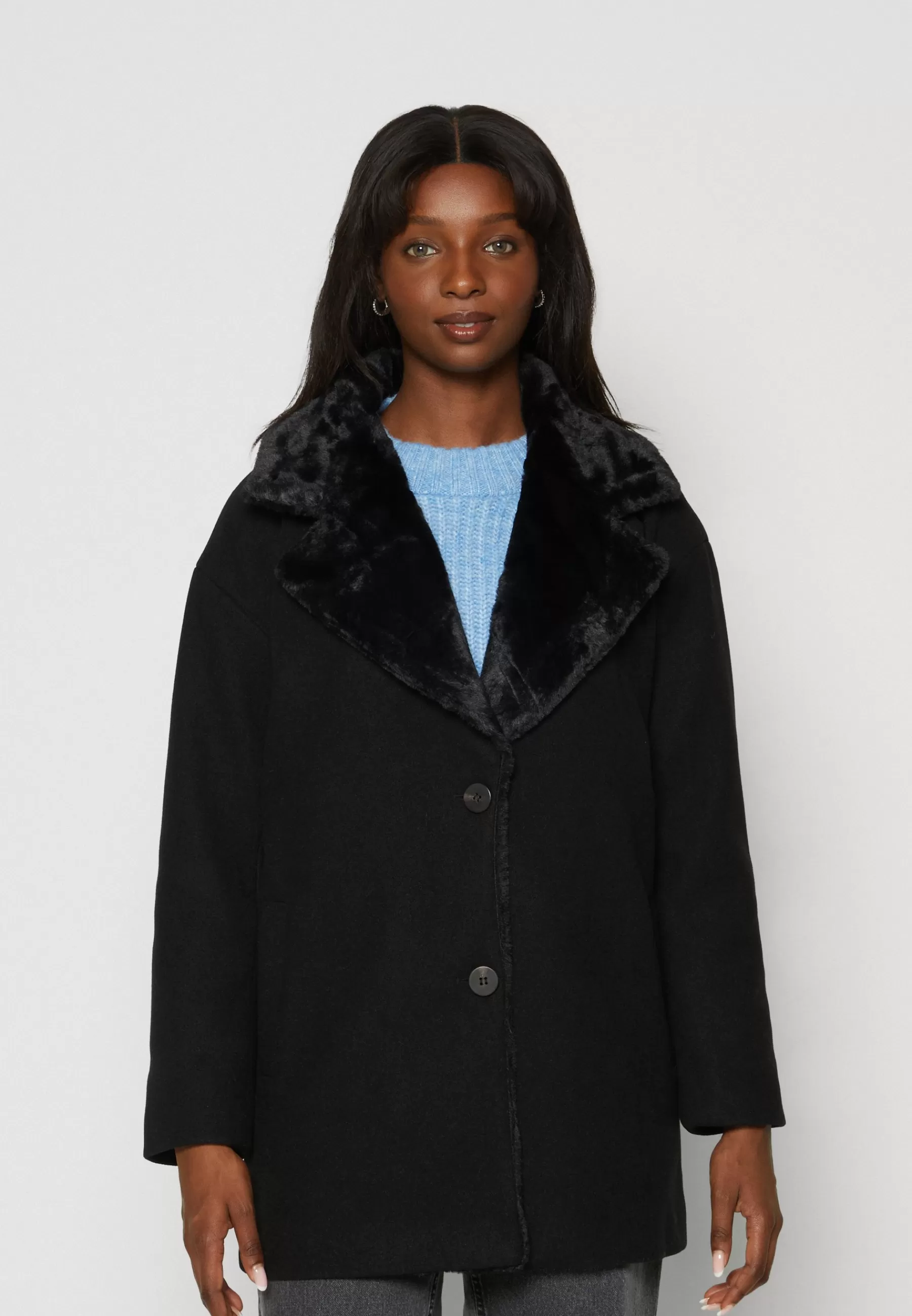 VILA Petite Vimetil Midi Coat - Halflange Jas>Dames Wollen Jassen