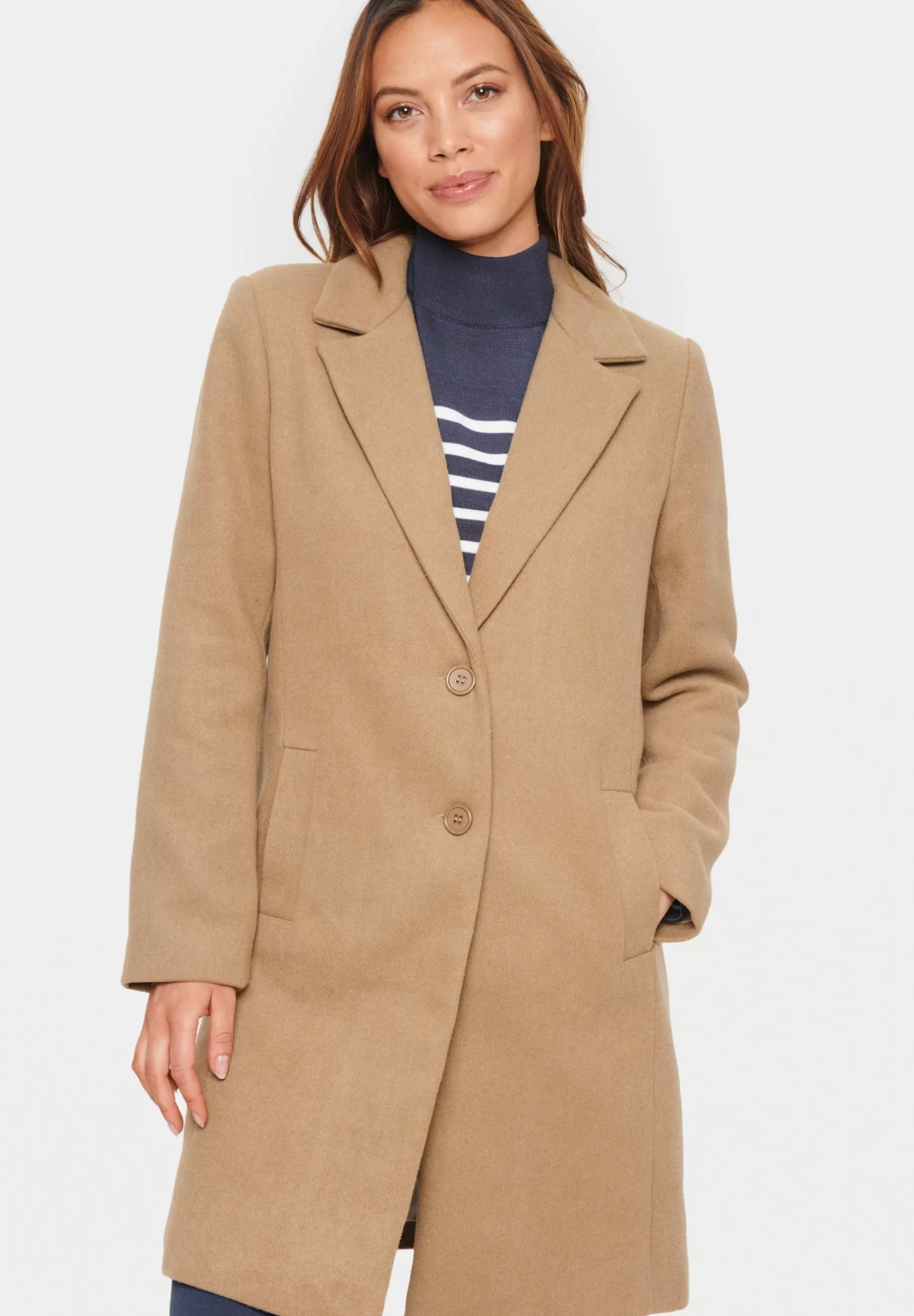 Saint Tropez Viviansz Outerwear - Mantel>Dames Wollen Jassen