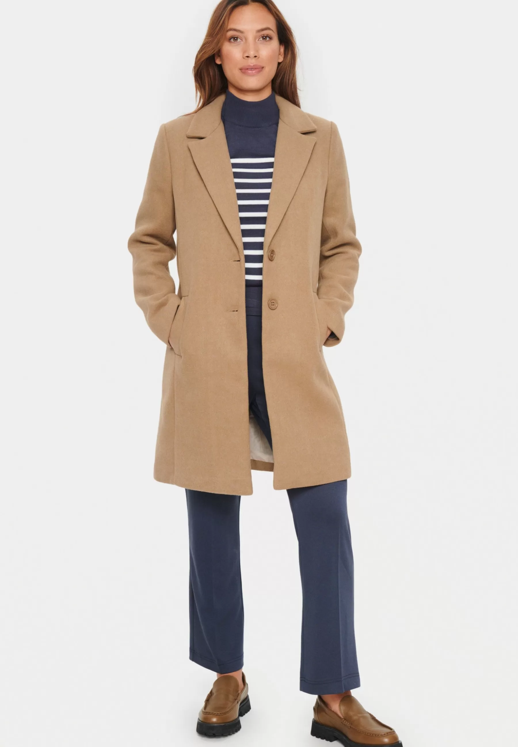 Saint Tropez Viviansz Outerwear - Mantel>Dames Wollen Jassen