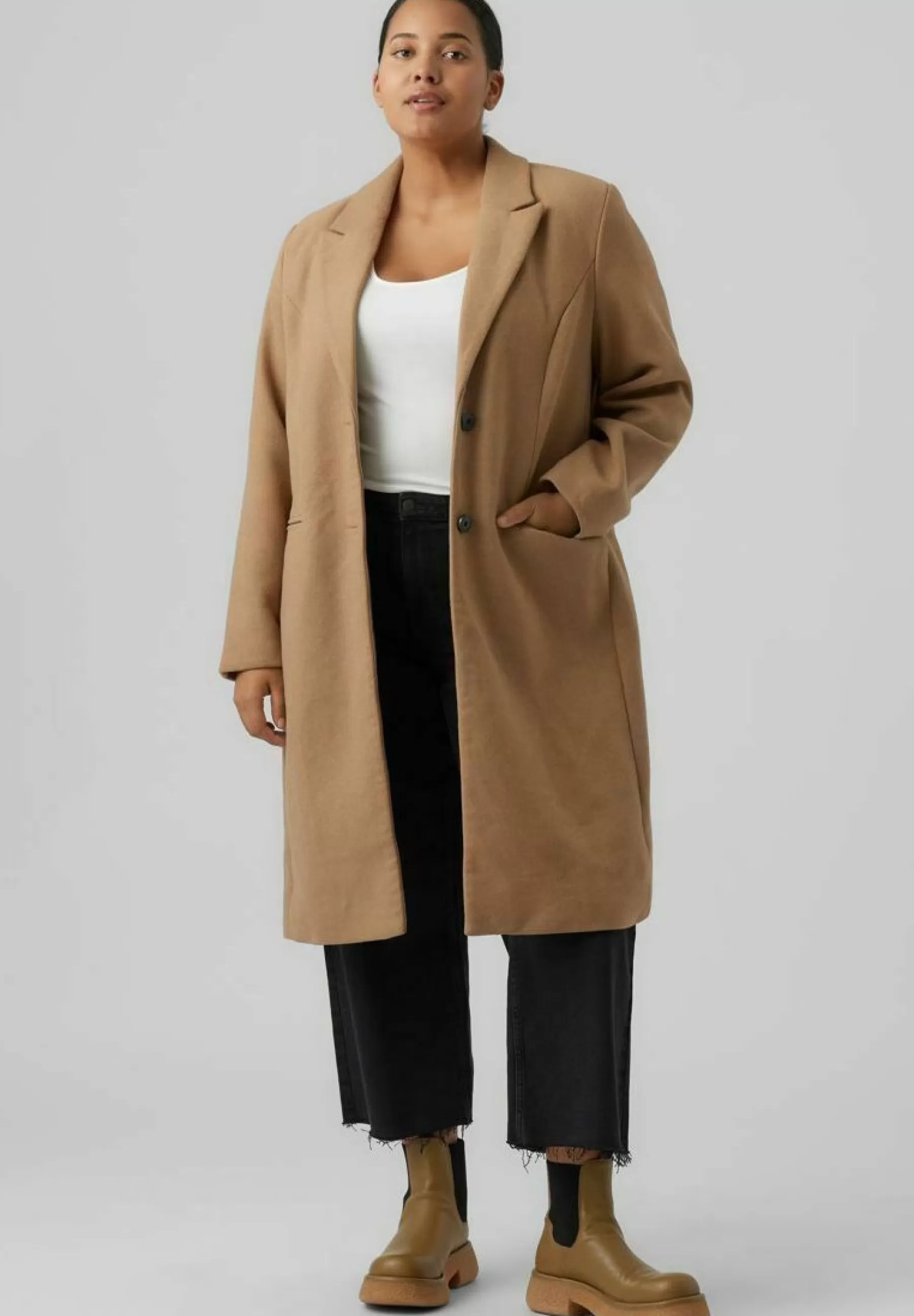 Vero Moda Curve Vmblaza Long Curve - Mantel>Dames Wollen Jassen