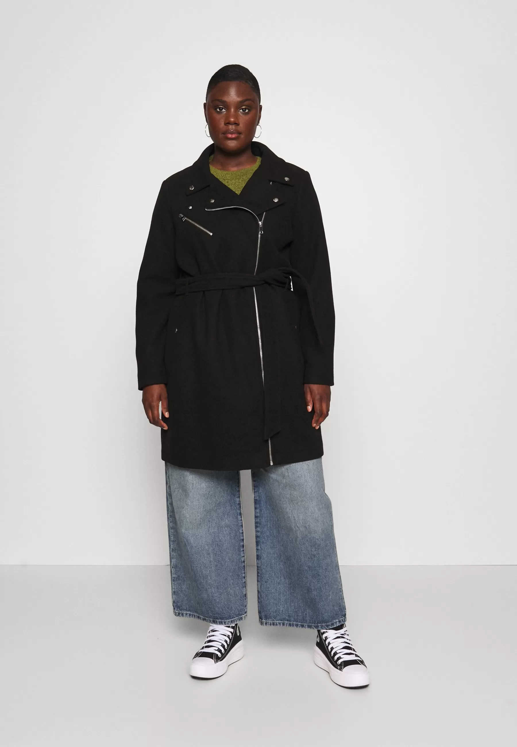 Vero Moda Curve Vmcpop Biker Coat - Mantel>Dames Wollen Jassen