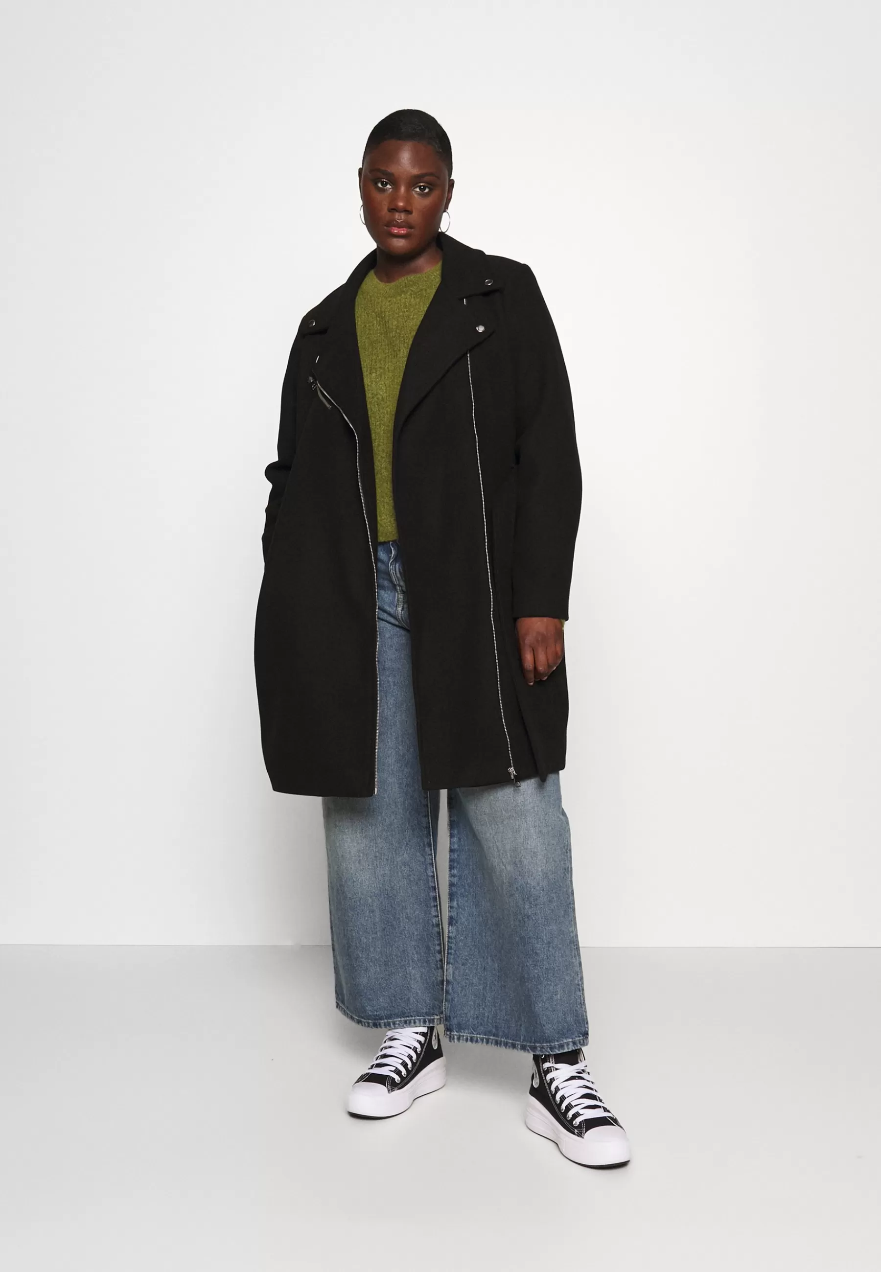 Vero Moda Curve Vmcpop Biker Coat - Mantel>Dames Wollen Jassen