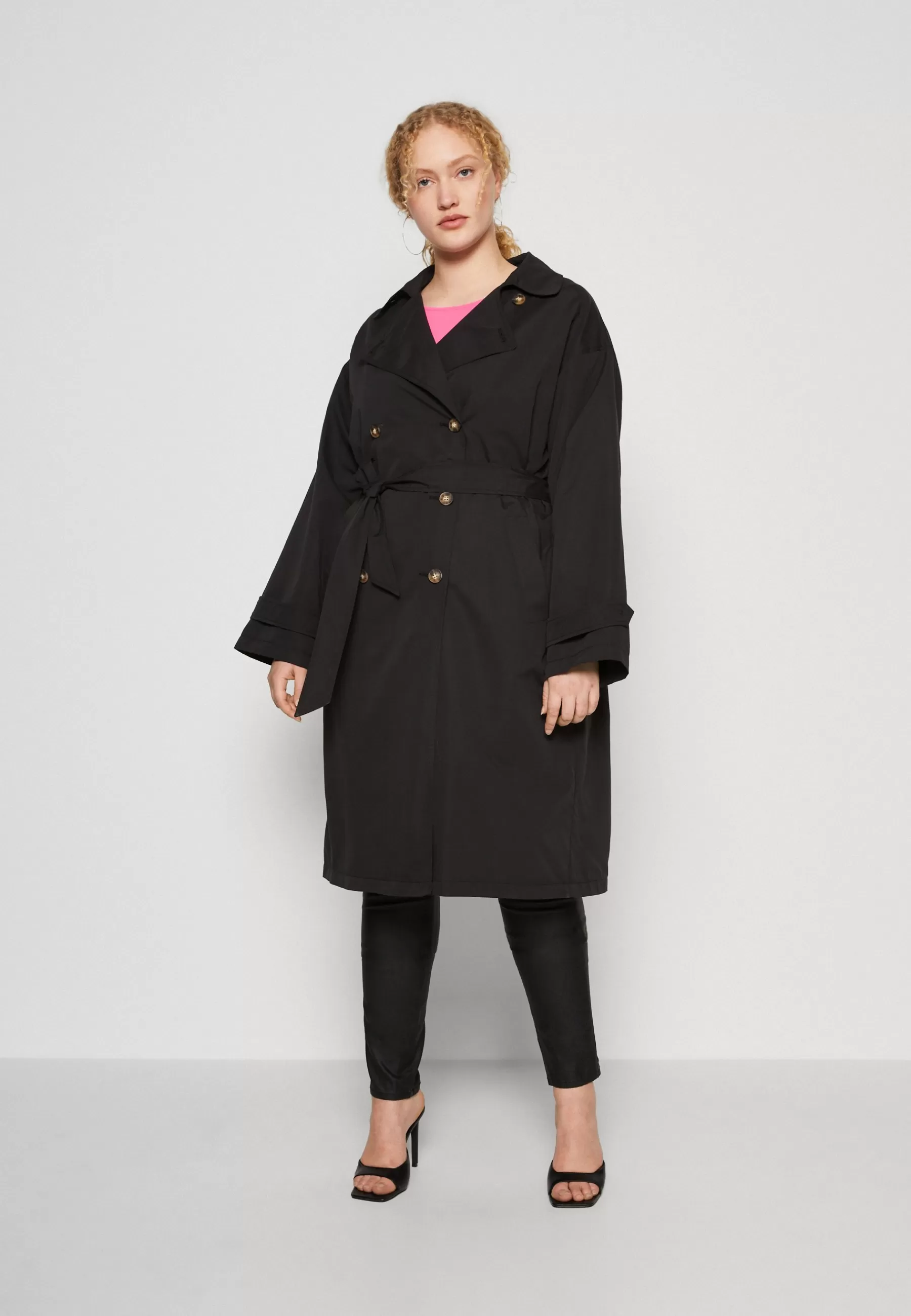 Dames Vero Moda Curve Trenchcoats | Vmpernillemie Long - Trenchcoat