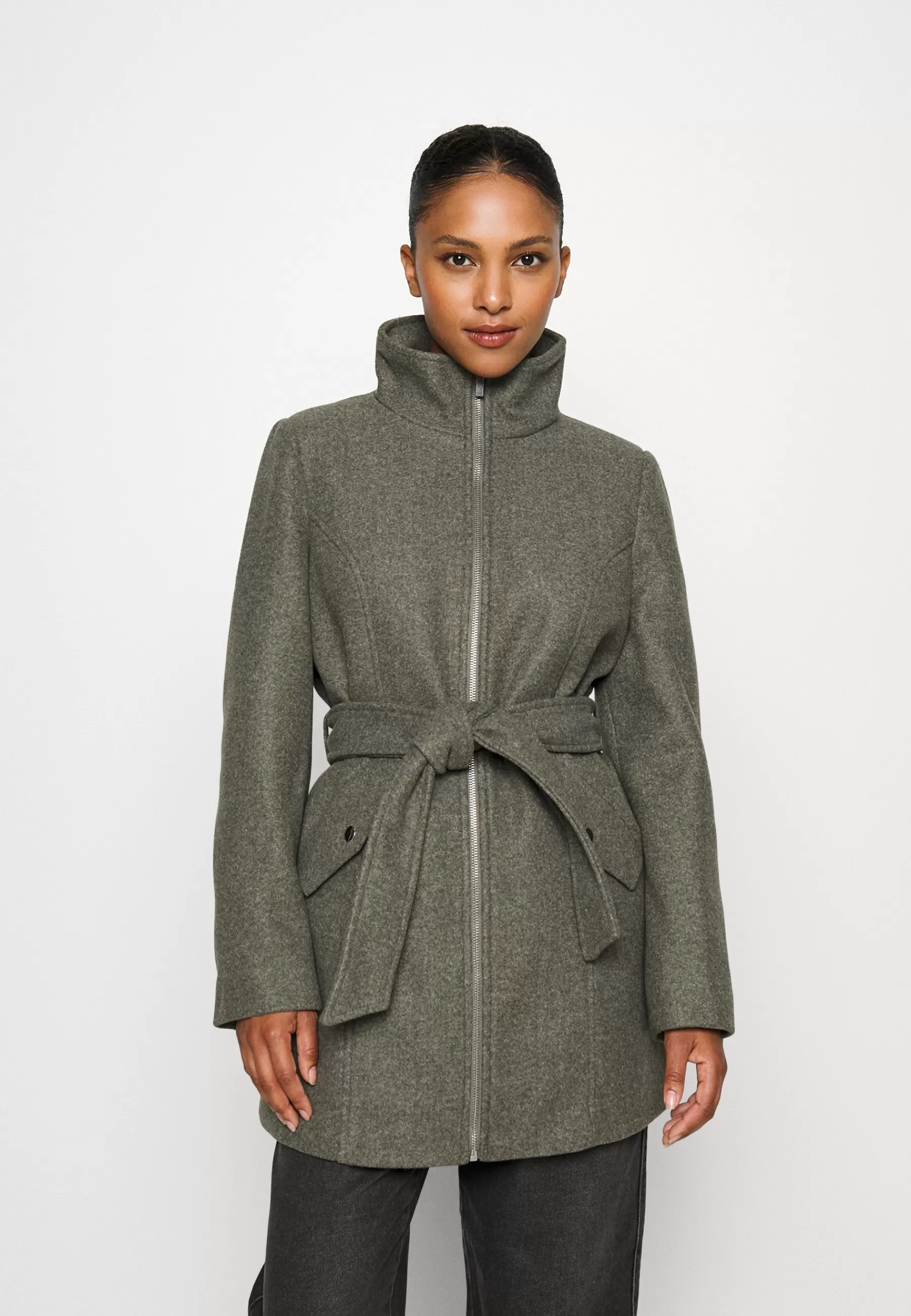 Vero Moda Petite Vmpopally Zip - Mantel>Dames Wollen Jassen