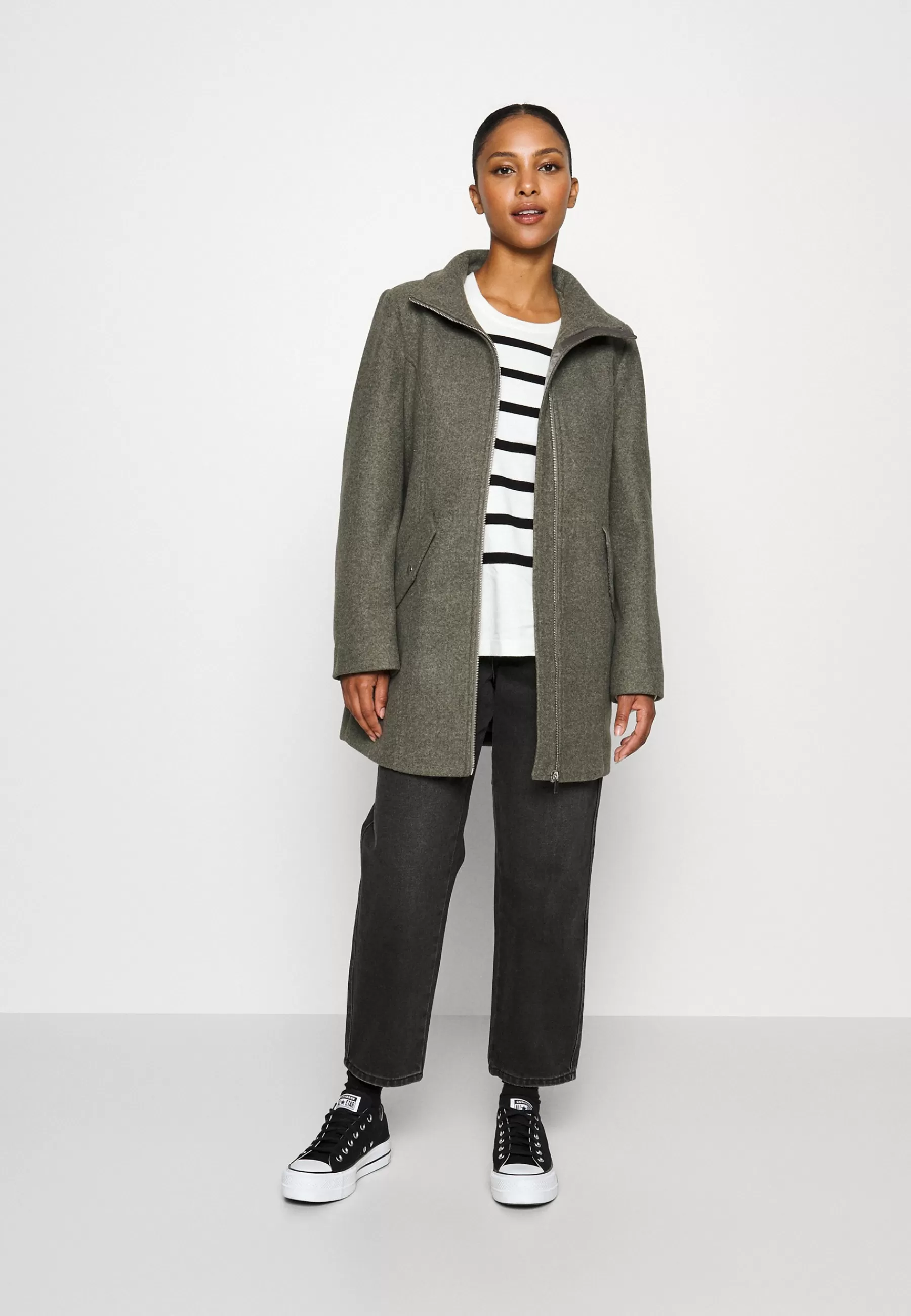 Vero Moda Petite Vmpopally Zip - Mantel>Dames Wollen Jassen