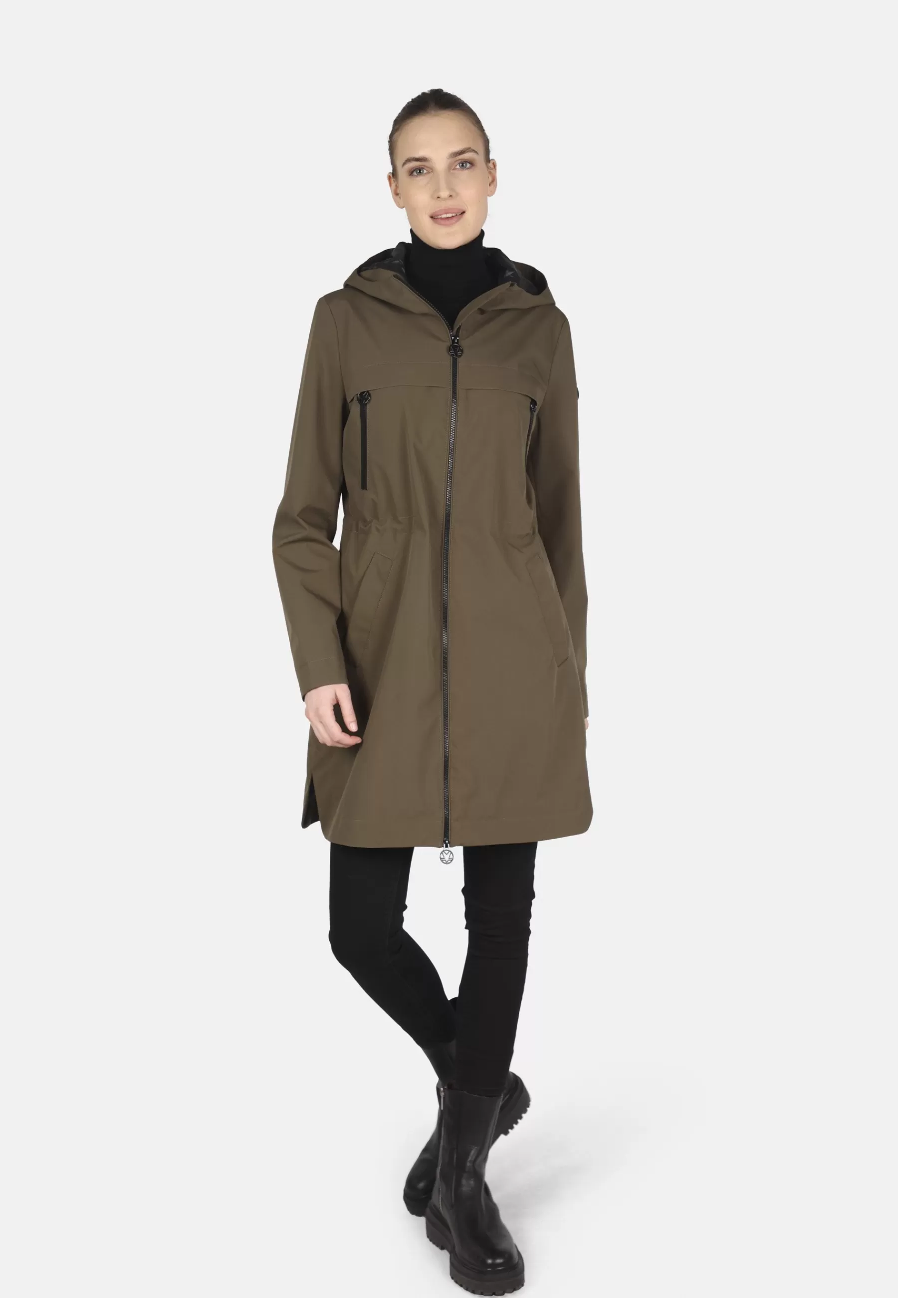 Dames FUCHS SCHMITT Parka's | Weather Protection Mit Kapuze Reissverschluss Tunnelzug An Kapuze Und Taille - Parka