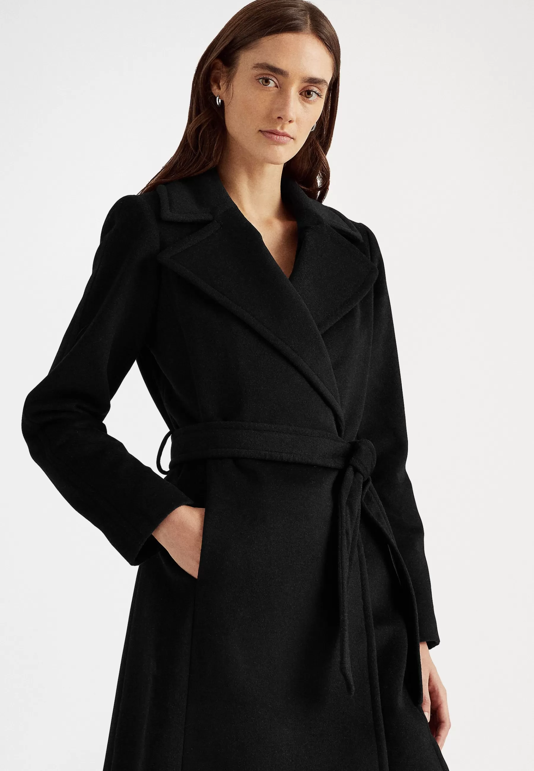 Lauren Ralph Lauren Petite Wrap Lined Coat - Mantel>Dames Wollen Jassen