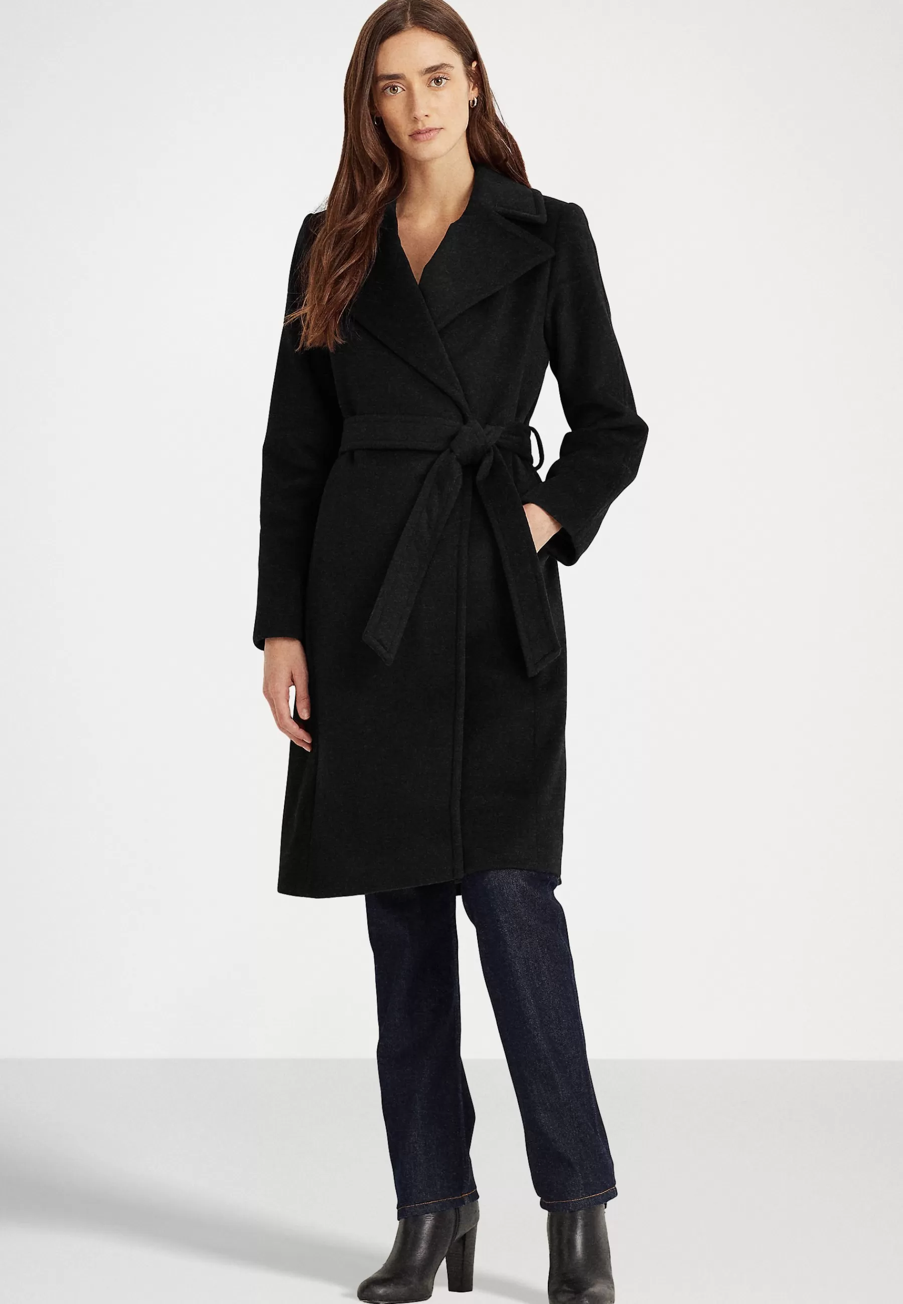 Lauren Ralph Lauren Petite Wrap Lined Coat - Mantel>Dames Wollen Jassen