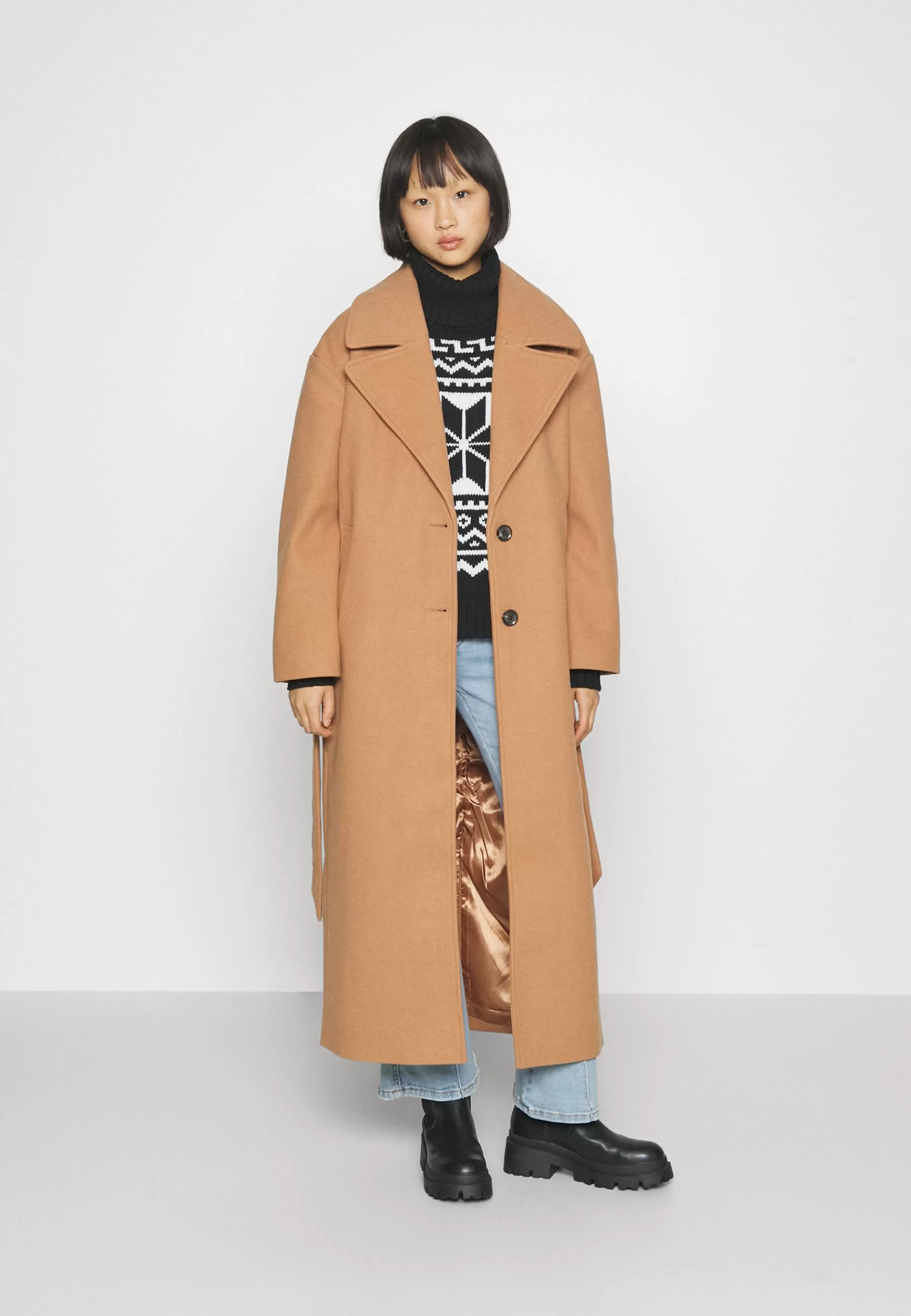 YAS Petite Yasemma Long Button - Mantel>Dames Wollen Jassen