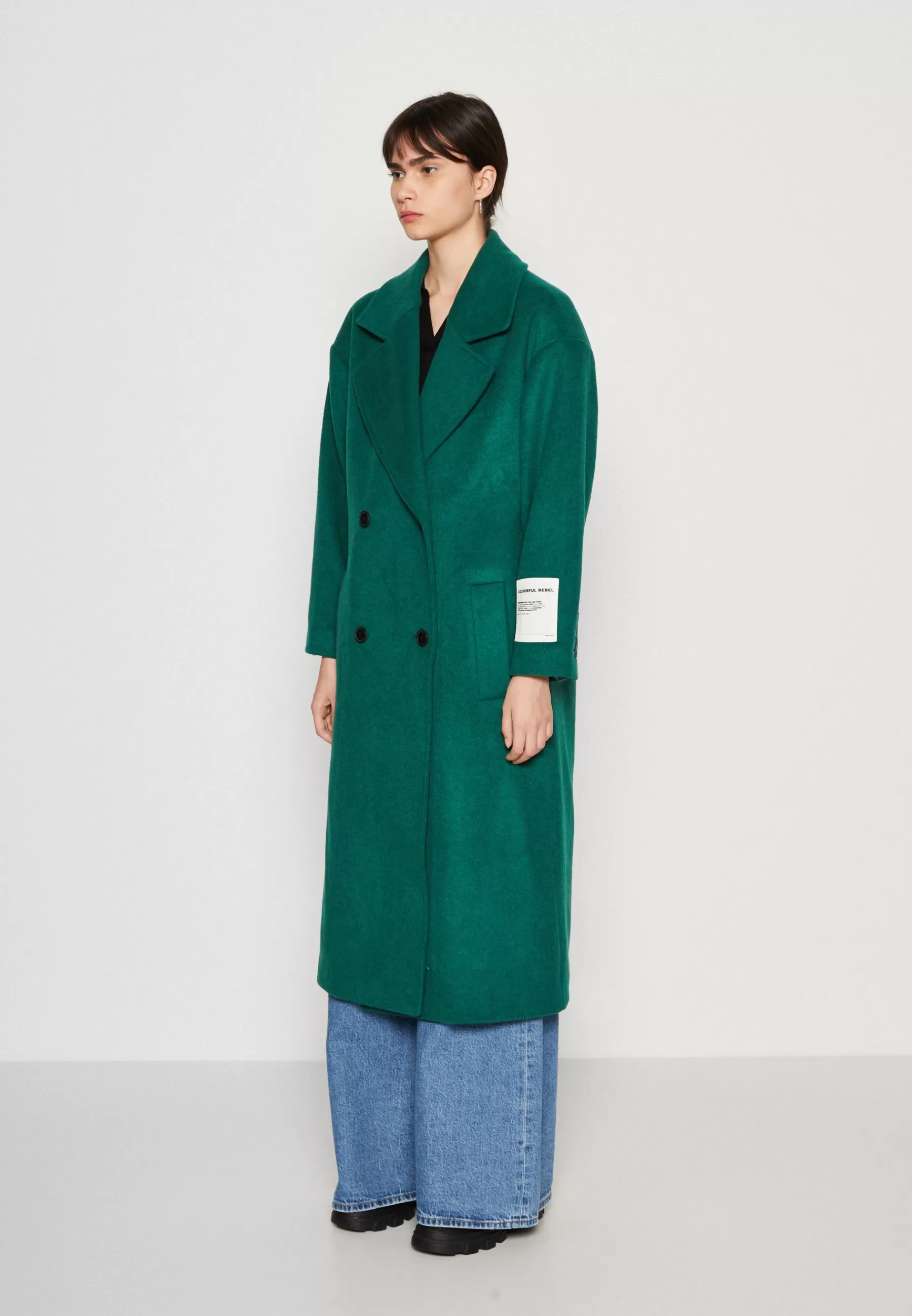 Colourful Rebel Zania Double Breasted Long Coat - Mantel>Dames Wollen Jassen