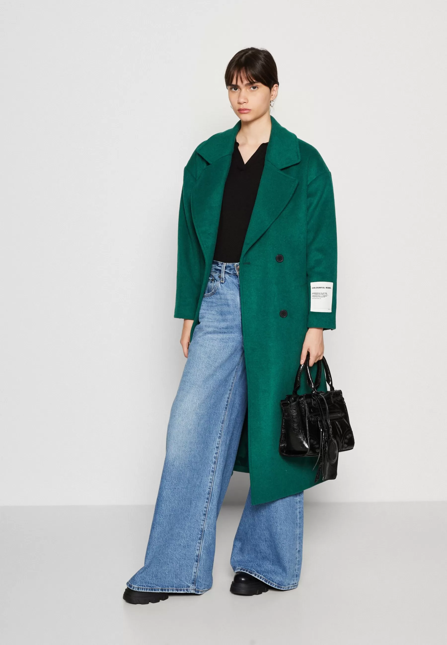 Colourful Rebel Zania Double Breasted Long Coat - Mantel>Dames Wollen Jassen